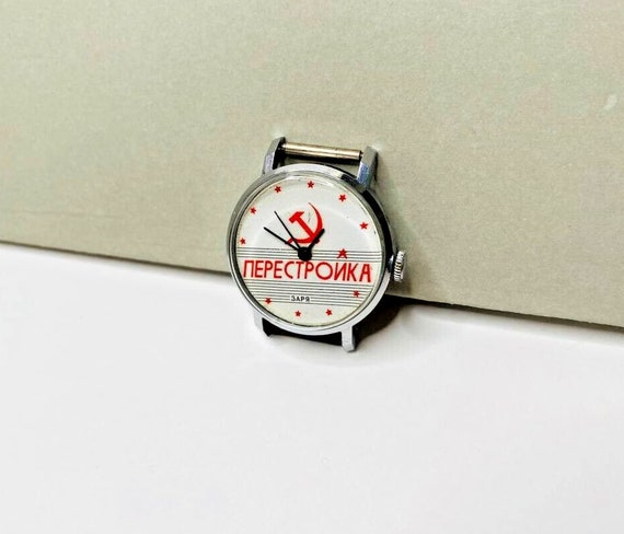 Mechanical Watch Zarya PERESTROIKA Soviet Propaga… - image 3