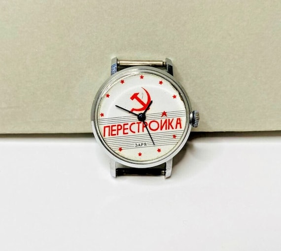 Mechanical Watch Zarya PERESTROIKA Soviet Propaga… - image 1