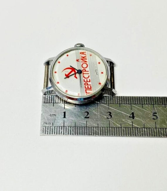 Mechanical Watch Zarya PERESTROIKA Soviet Propaga… - image 8