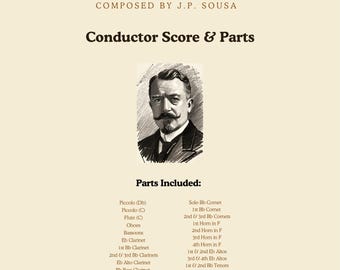 El Capitan March by Sousa – Concert Band Score & Parts (Digital PDF)
