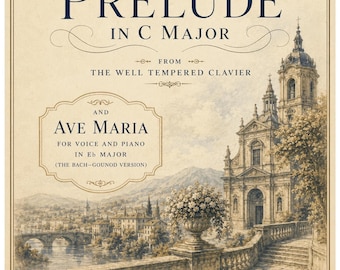 Bach Gounod PDF, Prelude In C Major And Ave Maria Voice Piano Score