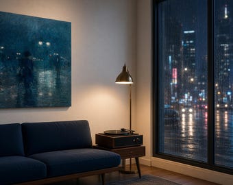 Childe Hassam Fifth Avenue Nocturne Canvas Print | Rainy NYC Impressionist Art