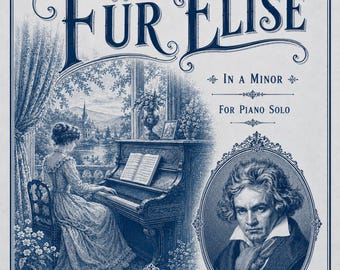Für Elise Sheet Music PDF Beethoven Piano Solo Printable Classical Score A Minor
