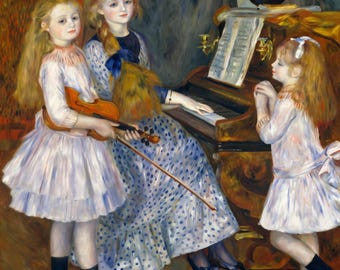 Renoir Canvas Print, Daughters Of Catulle Mendès | Impressionist Art 8x10–16x20