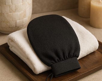 Hammam-Peelinghandschuh aus Viskose – Peeling für abgestorbene Haut, Home Spa, wiederverwendbar und waschbar – Kessa Glove