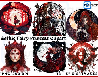 Gothic Fairy Princess Clipart, Fairy Clipart, Dark Fantasy Fairies, Fantasy Clipart, Gothic PNG, Princess Clipart Png, Gothic Art