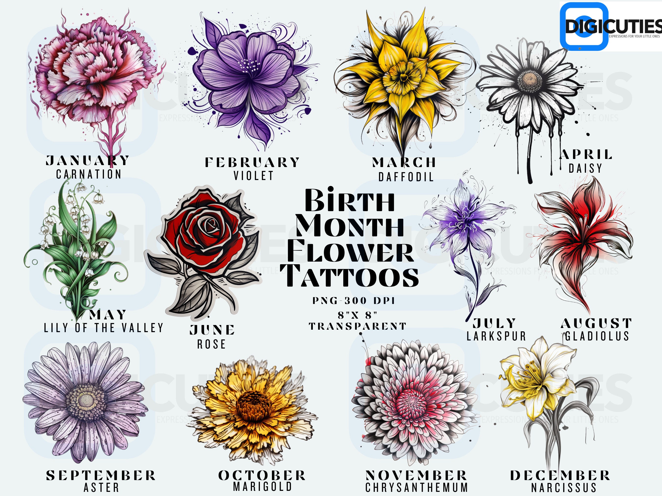 Birth Flowers  Over 50 Best Birthday Flower Tattoo Ideas  Tattoo Stylist