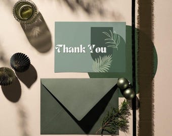 Boho Small Business Thank You Card Template (Digital Download)