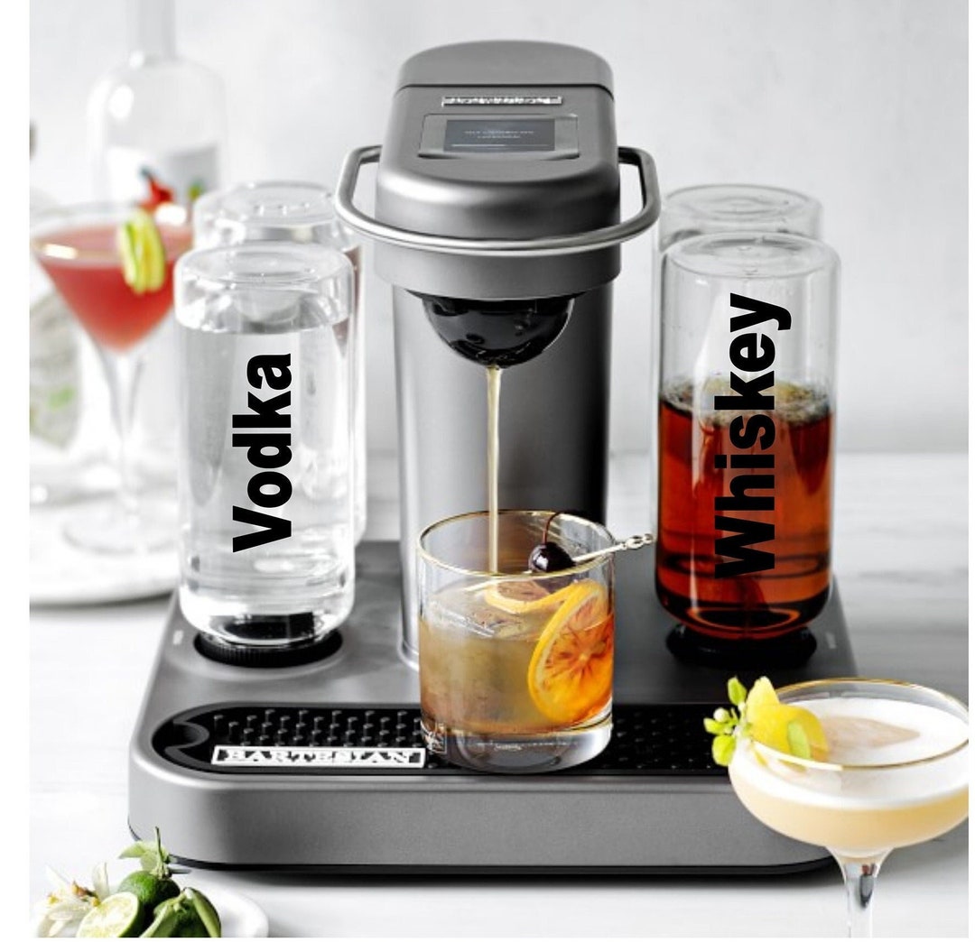 Permanent Alcohol Labels for Bartesian Bottles. Wont Peel and Etsy