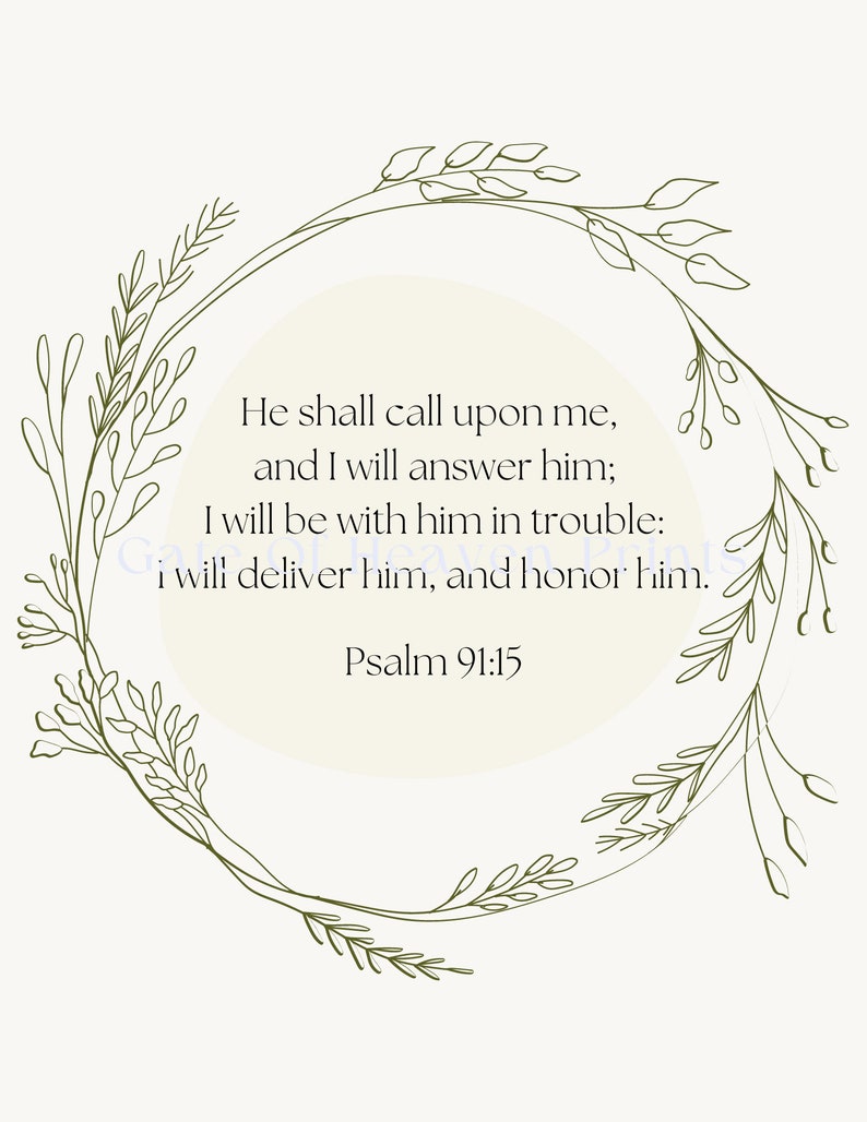 Printable Bible Verse Poster Decor Uplifting Vine Floral - Etsy