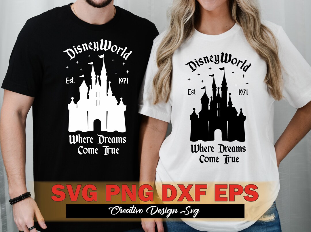 Where Dreams Come True Disneyword Svg Png Dxf Eps, Theme Park Family