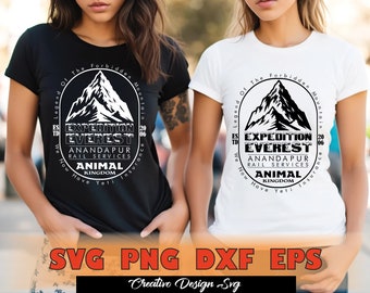 Spedizione Everest Svg Png Dxf Eps Disneyworld Ride Svg Yeti Research Team Svg Silhouette Cricut Cut file Montagna SVG Regno Animale SVG