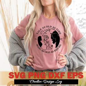 Cuento tan viejo como el tiempo Svg Png Dxf Eps, Belle Svg, Beauty Svg Clipart Cut File Cricut Instant Download