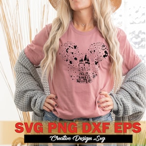 It&#39;s a small world Mouse Svg Png Dxf Eps, Family Trip Shirt Svg Png, Epcot Svg, Cricut Silhouette file, Castle Svg
