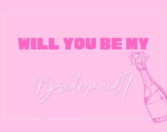 Editable Personalize Template Printable Bridesmaid Proposal - Etsy