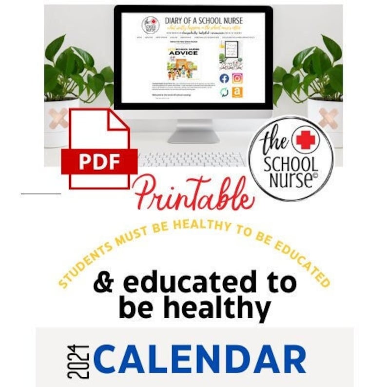 2024 School Nurse Printable Calendar Planner 2024 Etsy