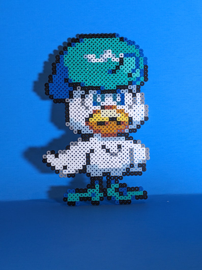 Quaxly Water Pokemon Gift Perler Bead Art 8 Bit Pixel Decoration