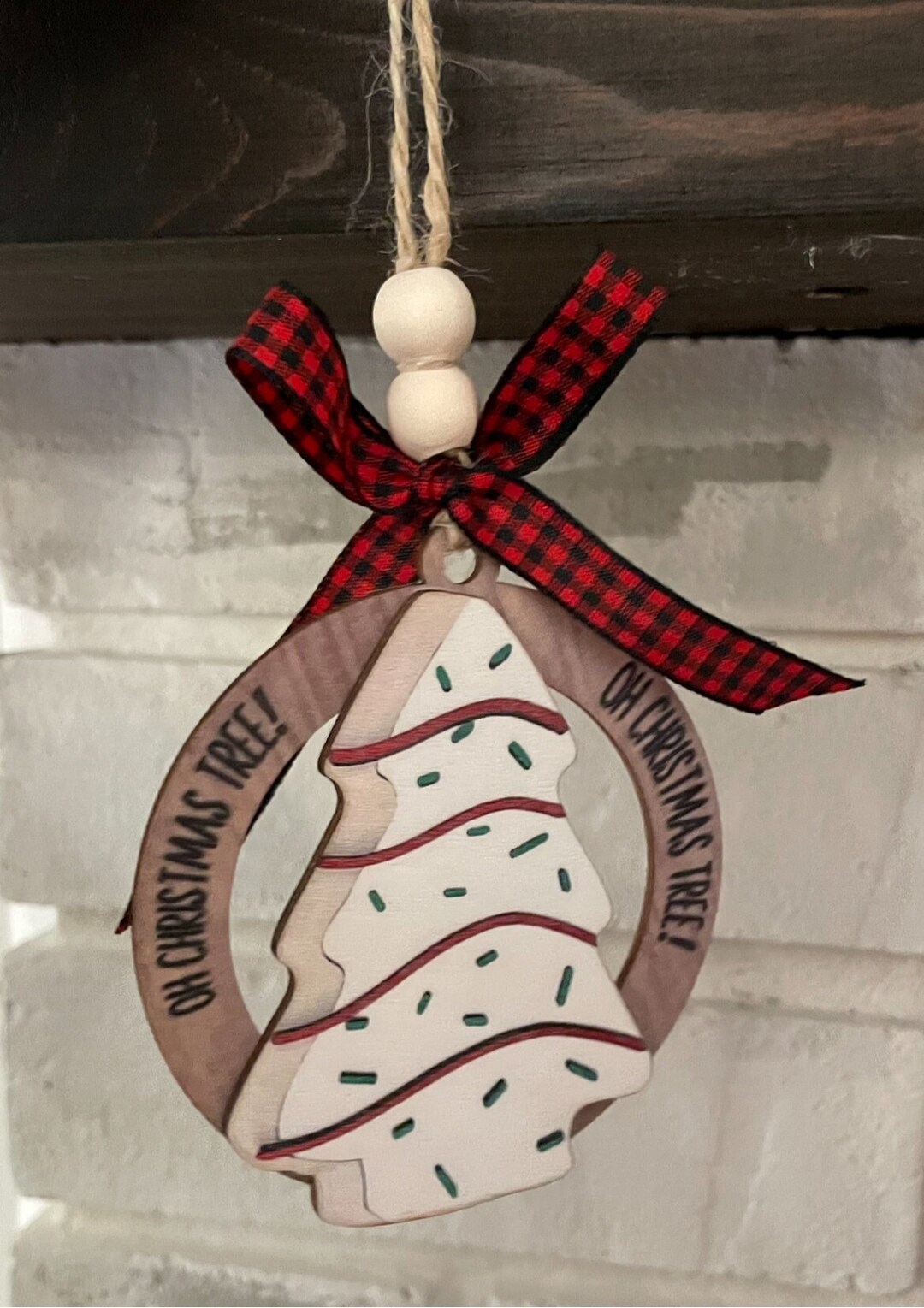 Christmas Tree Cake Ornament Oh Christmas Tree Nostalgia Etsy