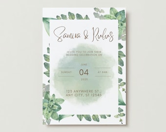 Flower Party Digital and Print Invitation Template Made With Canva