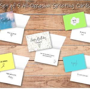 Set von 5 All-Occasion Grußkarten PDF