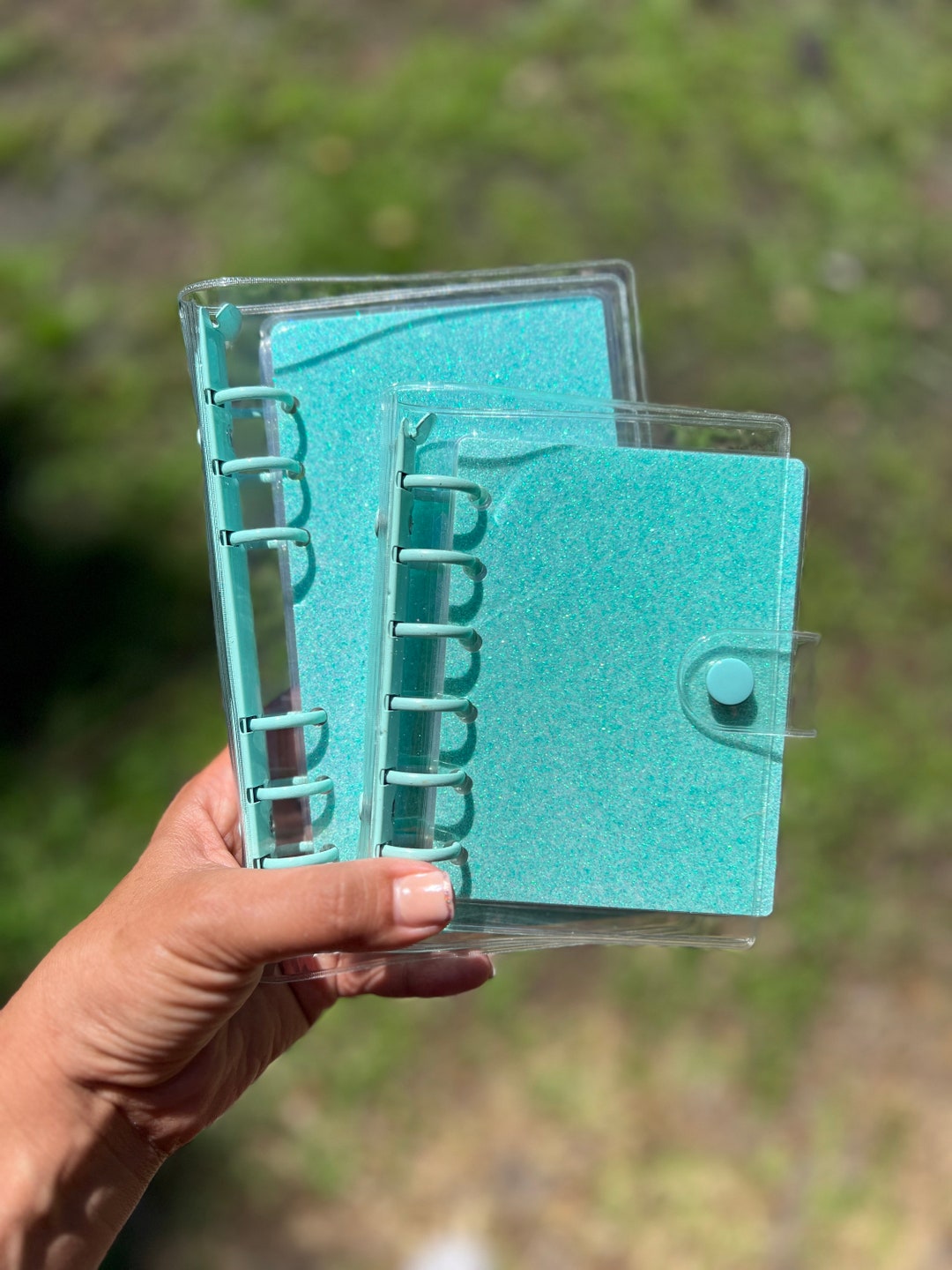 Blue/green Budget Binder Set of 5 Cash Envelopes and Dashboard A6 and