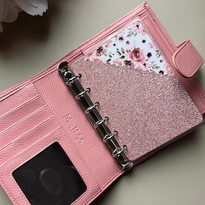 Pink Glitter Floral Dashboard | Budget Binder Dashboard |Cash Envelopes | Binder Insert | A6 Dashboard | A7 Dashboard