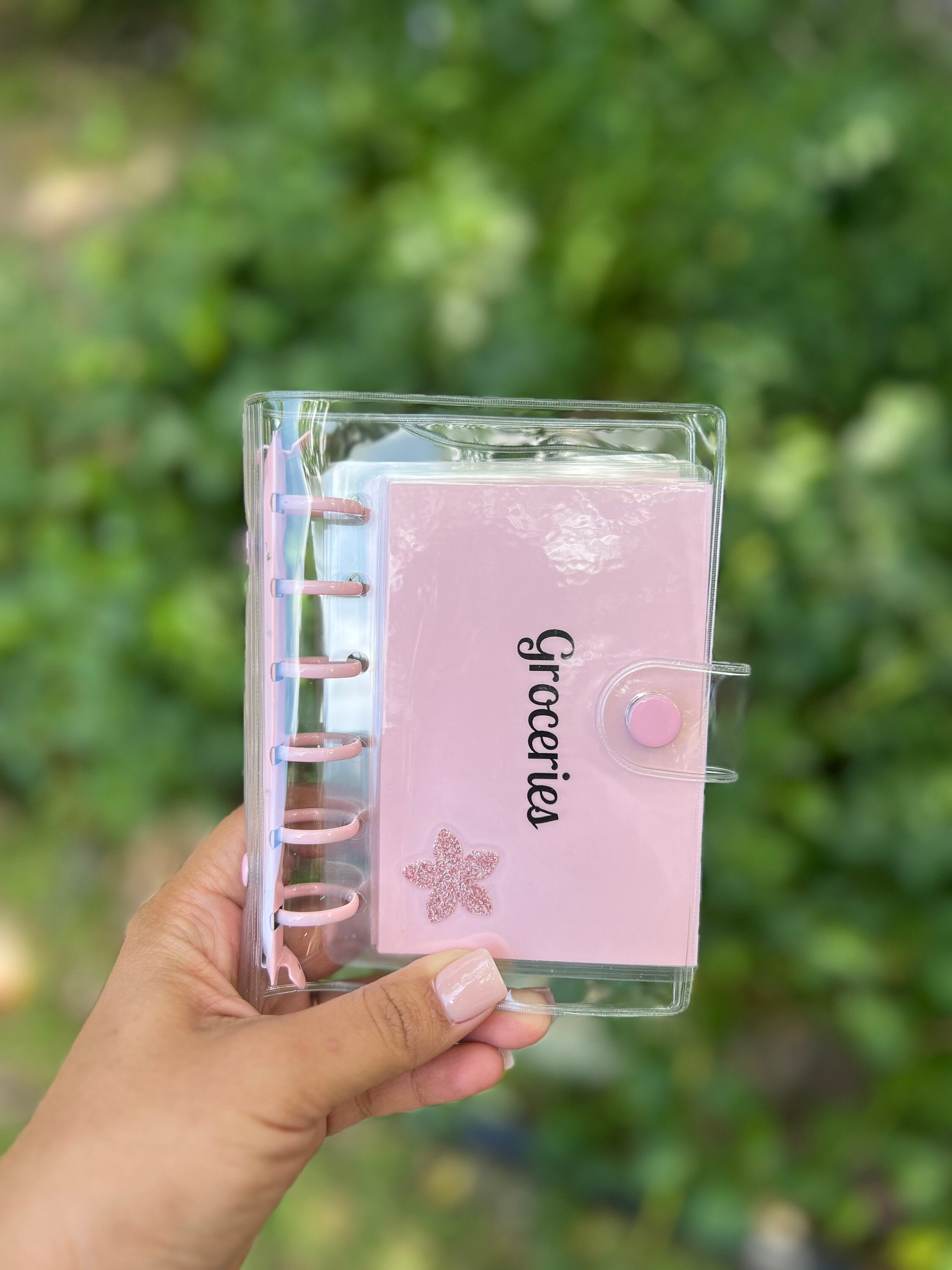 Bundle A7 Pink Budget Binder Set of 5 Cash Envelopes Binder Etsy