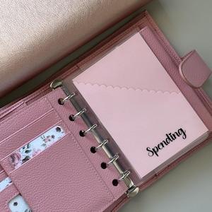 A7 Scalloped Edge Cash Envelopes | Pink Envelopes | Cash Stuffing|A7 hole punched | Laminated Envelopes | Cash Budget System| Cash Envelopes