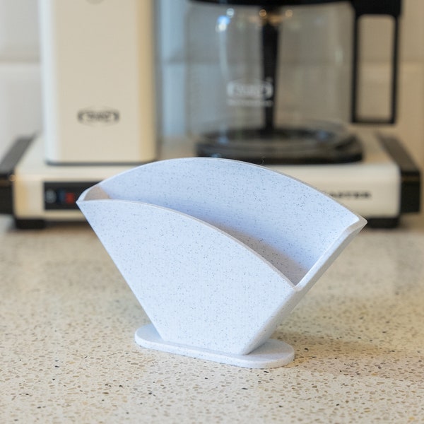 Modern Minimalist Coffee Filter Holder, Tabletop Organizer for Filter Paper Storage and Coffee Preparation