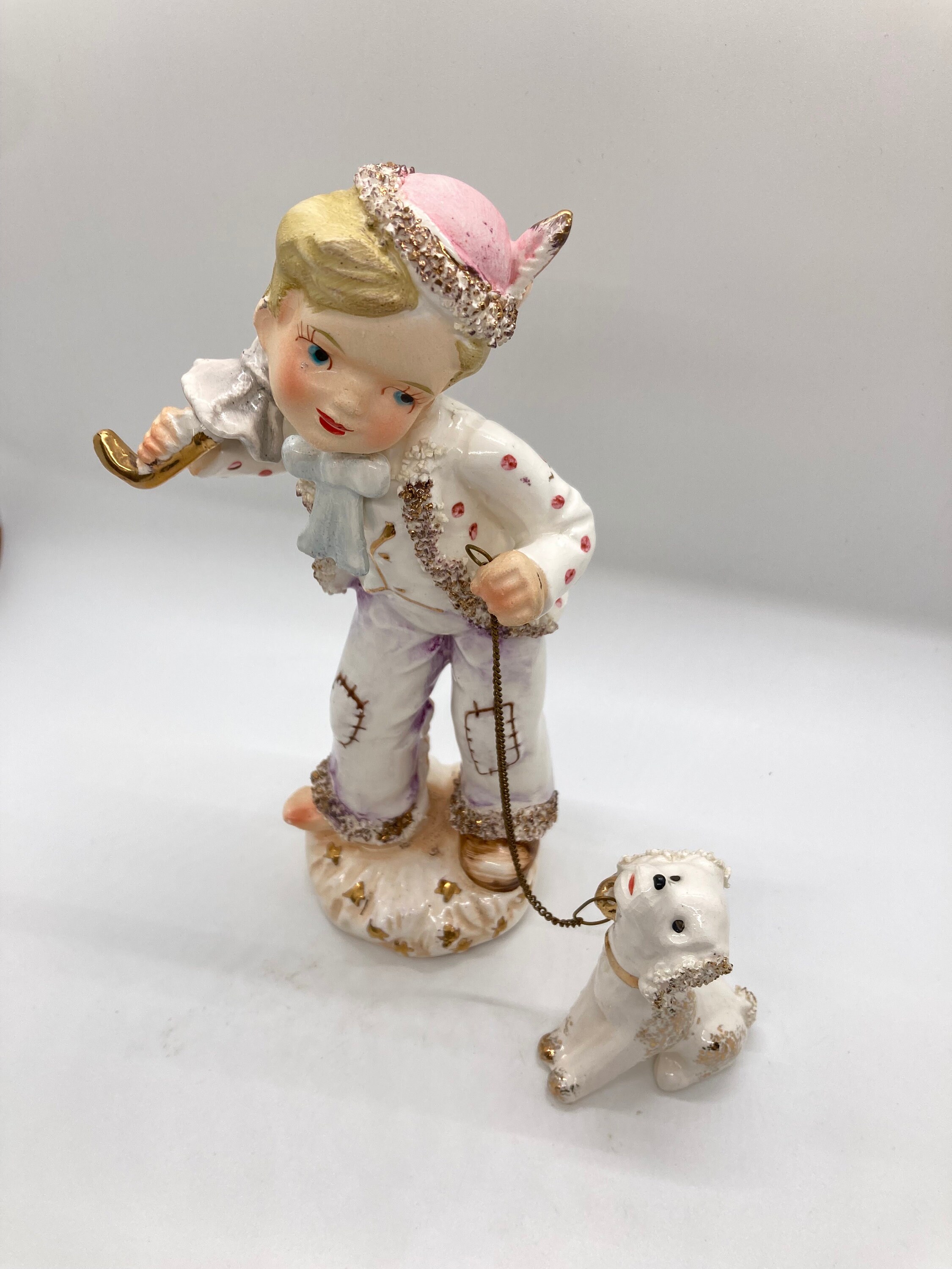 Kitschy Boy and Chained Puppy, Hobo and Dog, Spaghetti Trim