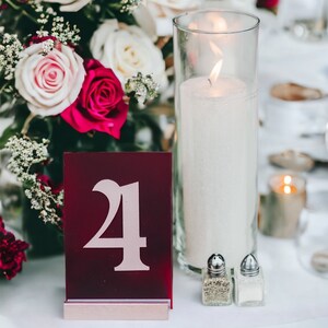 Wedding Table Numbers • Acrylic Signs for Your Wedding • 3D Laser Cut Event Table Decorations