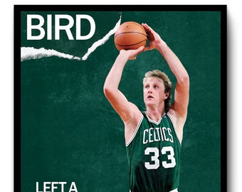 Affiche de Larry Bird - Boston Celtics - affiche de basket-ball - affiche de sport - impression d'art mural imprimable - décoration de salle de séjour - affiche vintage