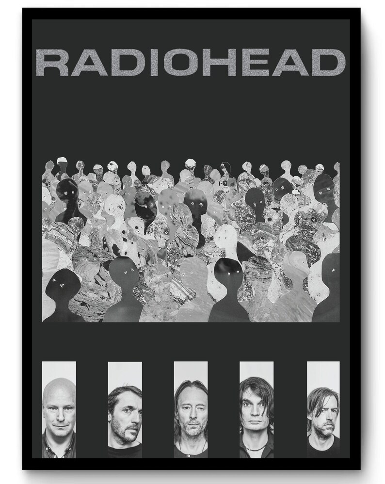 Radiohead poster if framed.