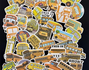 10-20pcs Magic school bus inspired sticker,  ,Teacher Sticker, Frizzle Sticker, Cartoon School Bus Stickers, Laptop Suitcase Water Cup