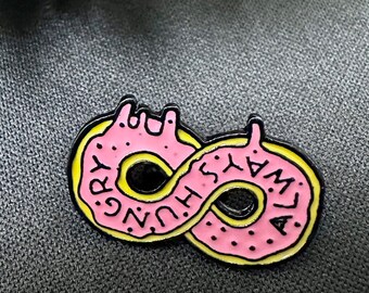 Pink Donut Brooch, Donut enamel pin, doughnut, donut pin, lapel pin, pin badge, kawaii donut pin, food enamel pin, cute donut