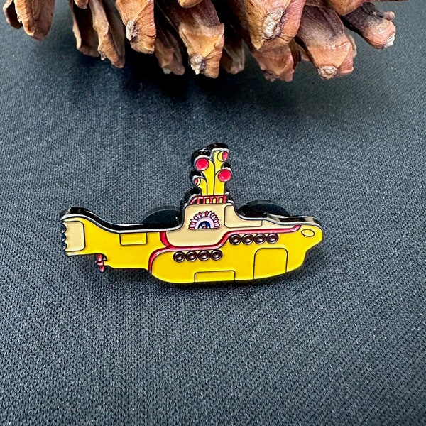 Yellow Submarine Pin, cute kawaii pin, Metal Badge Bag Accessories, Enamel Pin Memorial Friend Gift