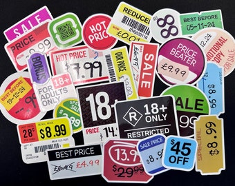 Bright Pricing Stickers, Product Price Labels for Vendor Events and Parties  