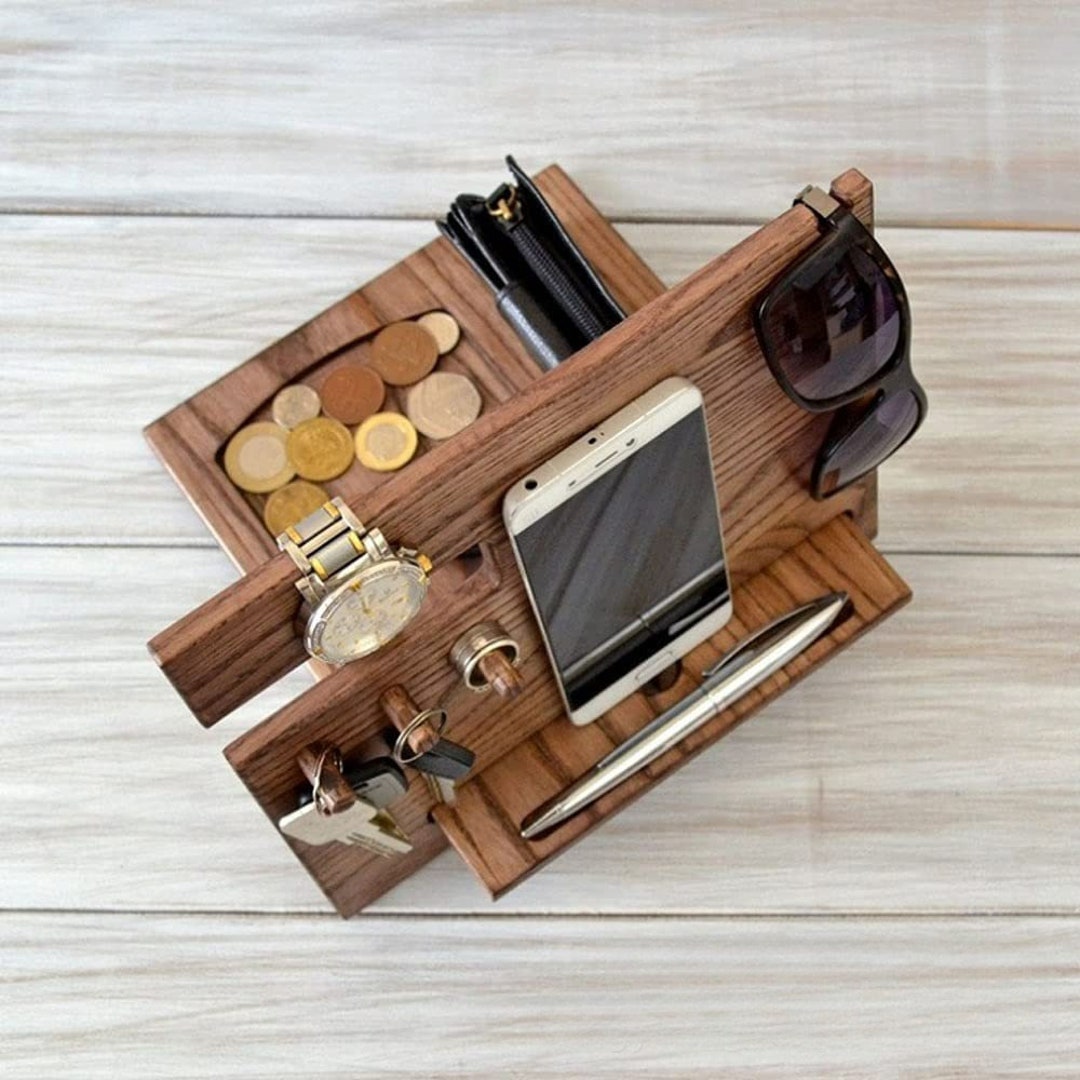 Wooden Watch Shelf /change Storage/the Phone/key Holder Etsy