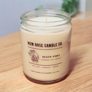 Beach Vibes | Scented Soy Candle | Hand-Poured | 8 oz.