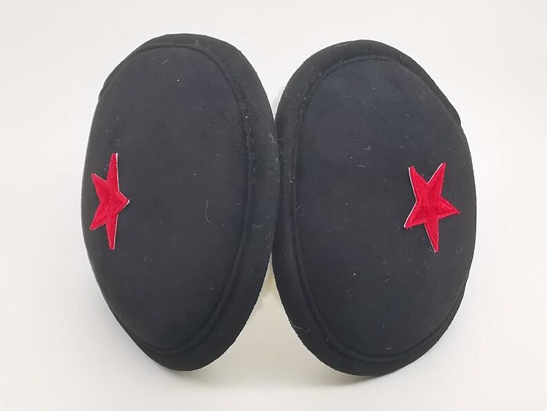 Pentagram Embroidery Imitation Lamb Fleece Behind the Head Earmuffs