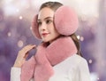2 Set Warm EarMuffs Scarf, Furry Earmuffs, Winter Accessories,Furry Scarf Earmuffs, Winter Gift For Men & Women