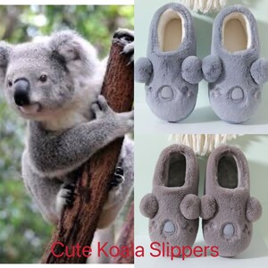 Kids Koala Slippers Etsy