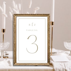 Table Number Template, Editable Wedding Table Numbers, Downloadable Canva Template, Printable And Customizable, INSTANT Download