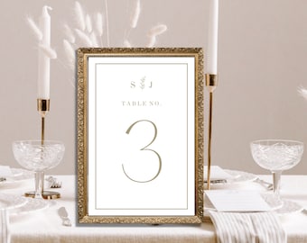 Table Number Template, Editable Wedding Table Numbers, Downloadable Canva Template, Printable And Customizable, INSTANT Download