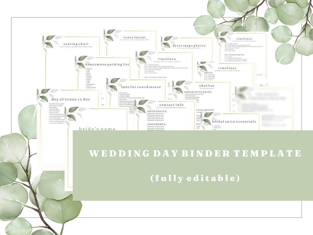 Wedding Planning Binder - Green In May