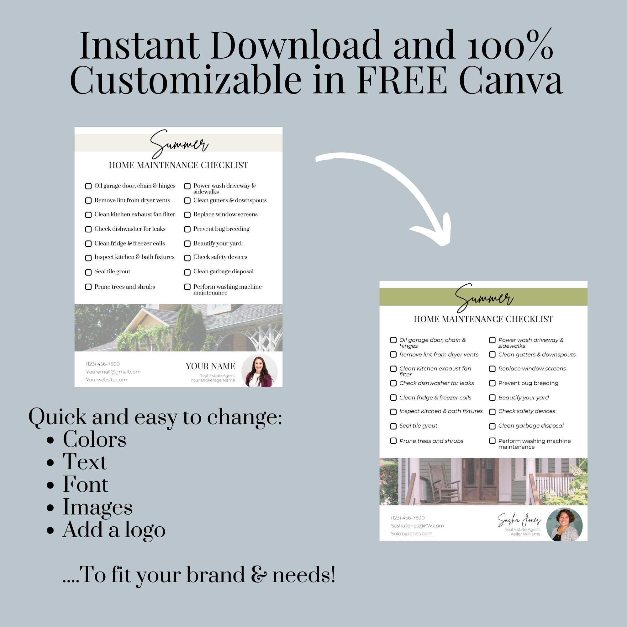 Seasonal Home Maintenance Checklist for Real Estate Agents INSTANT ...