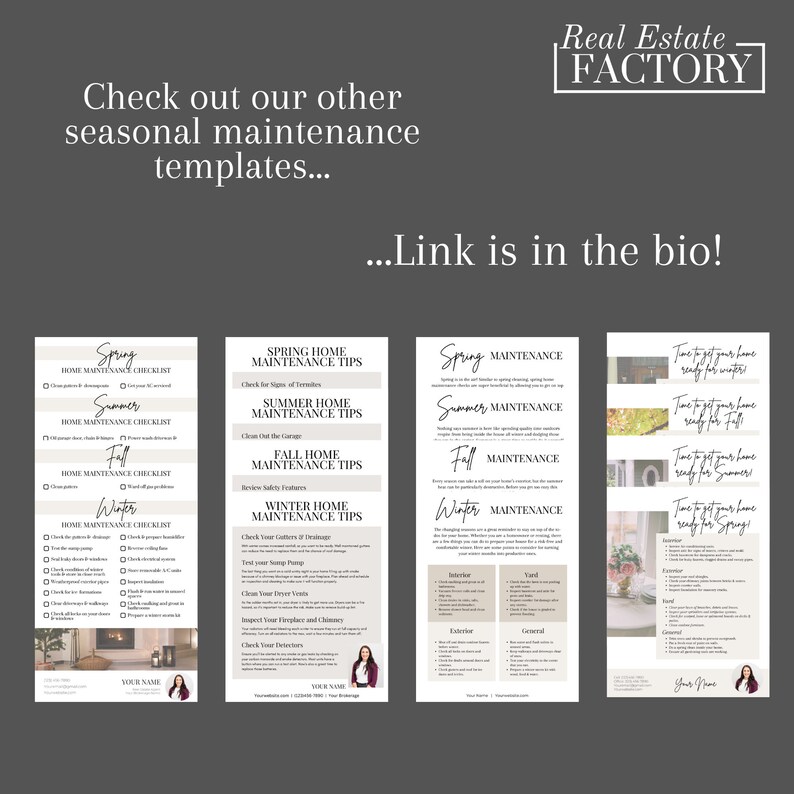 Seasonal Home Maintenance Checklist for Real Estate Agents - INSTANT ...