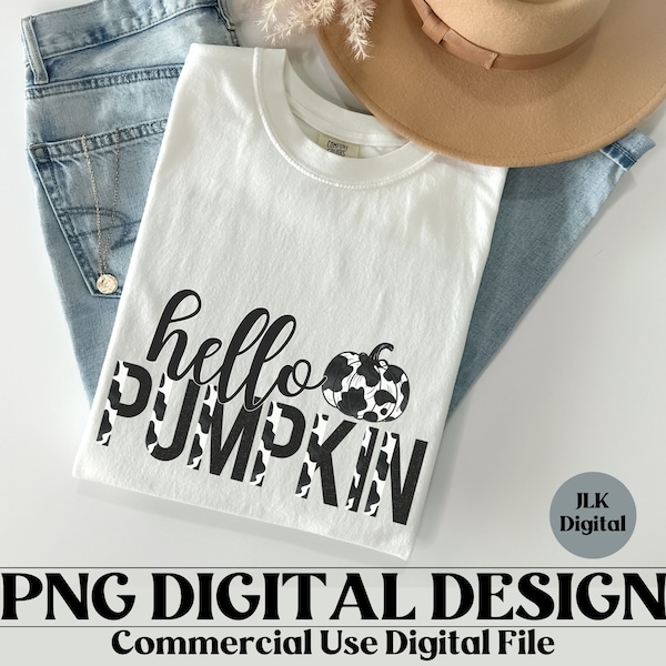 Hello Pumpkin Png, Cow Print Pumpkin PNG, Cute Fall Sublimation Design, Autumn png, Digital Download