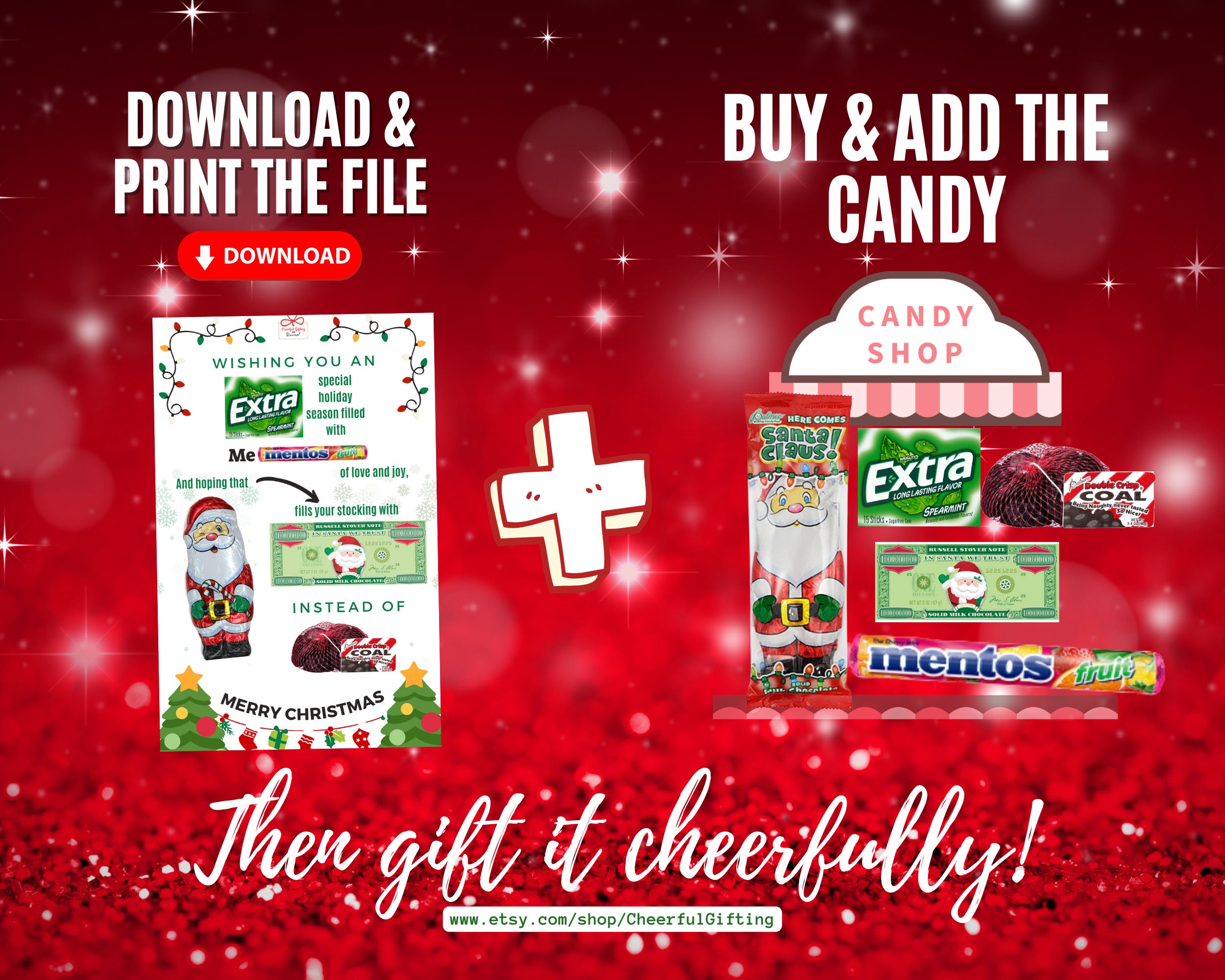 Printable Christmas Poster Christmas Candygram Billion Christmas Candy Poster Printable