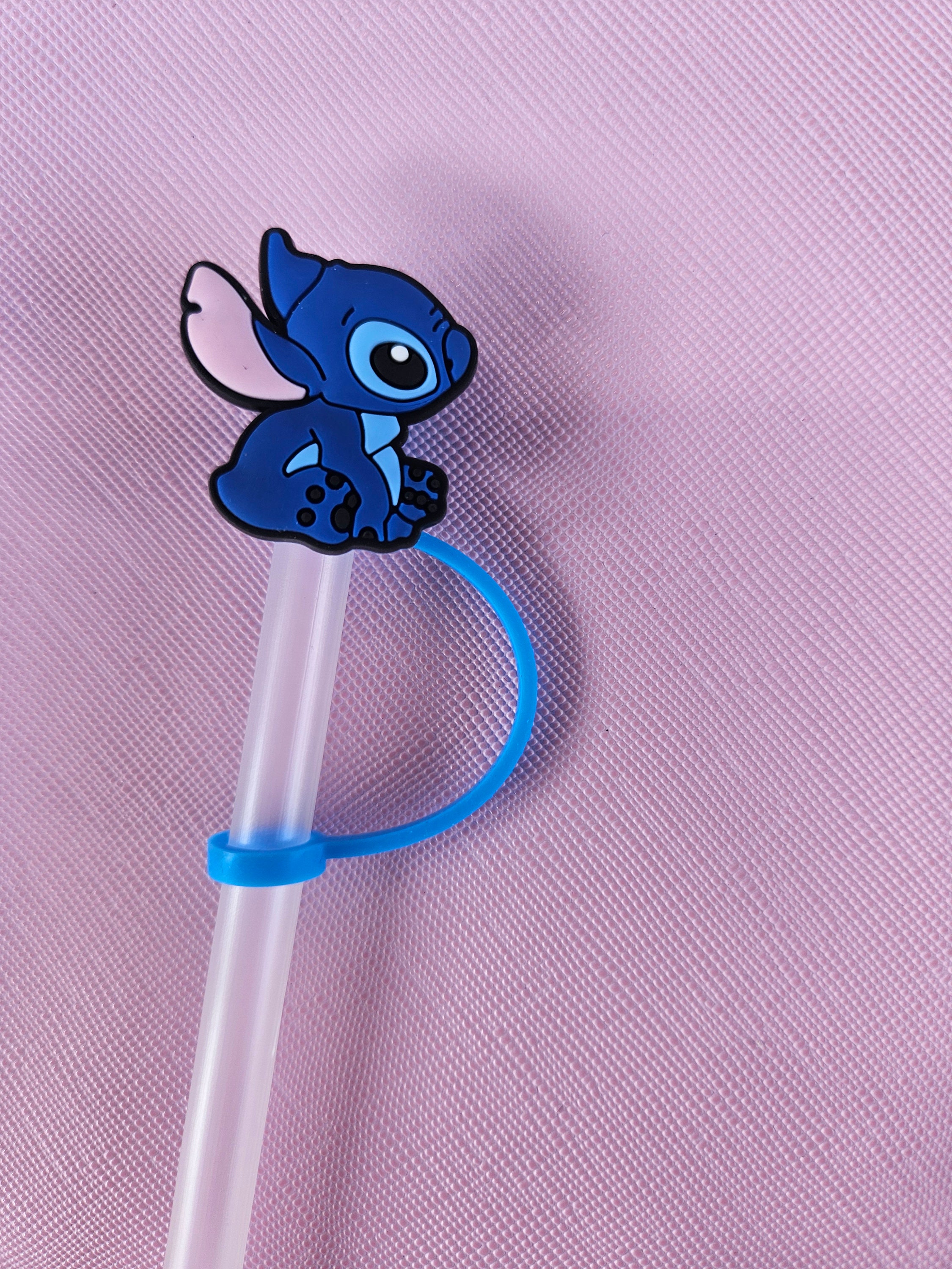 10Pcs Disney Lilo & Stitch Straw Topper Reusable Drinking Pen